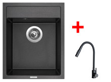 Sinks CLASSIC 400 Metalblack + ELASTA S černá matná 